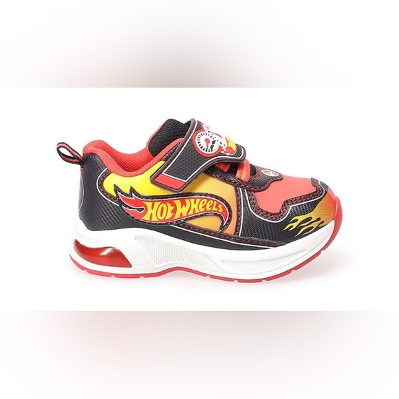 New Hot Wheels light up sneakers Toddler Boy Sz 9 Red Black Race cars 9T - Picture 14 of 14